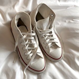 White Converse - Children size US 3 (Women size 5.5)